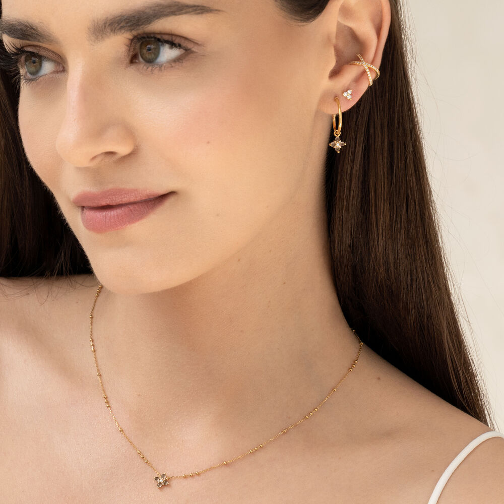 Halskette BLOOM, Rauchquarz/Mondstein, 18 Karat Rosegold vergoldet Bild 2 Halskette BLOOM, Rauchquarz/Mondstein, 18 Karat Rosegold vergoldet Bild 2