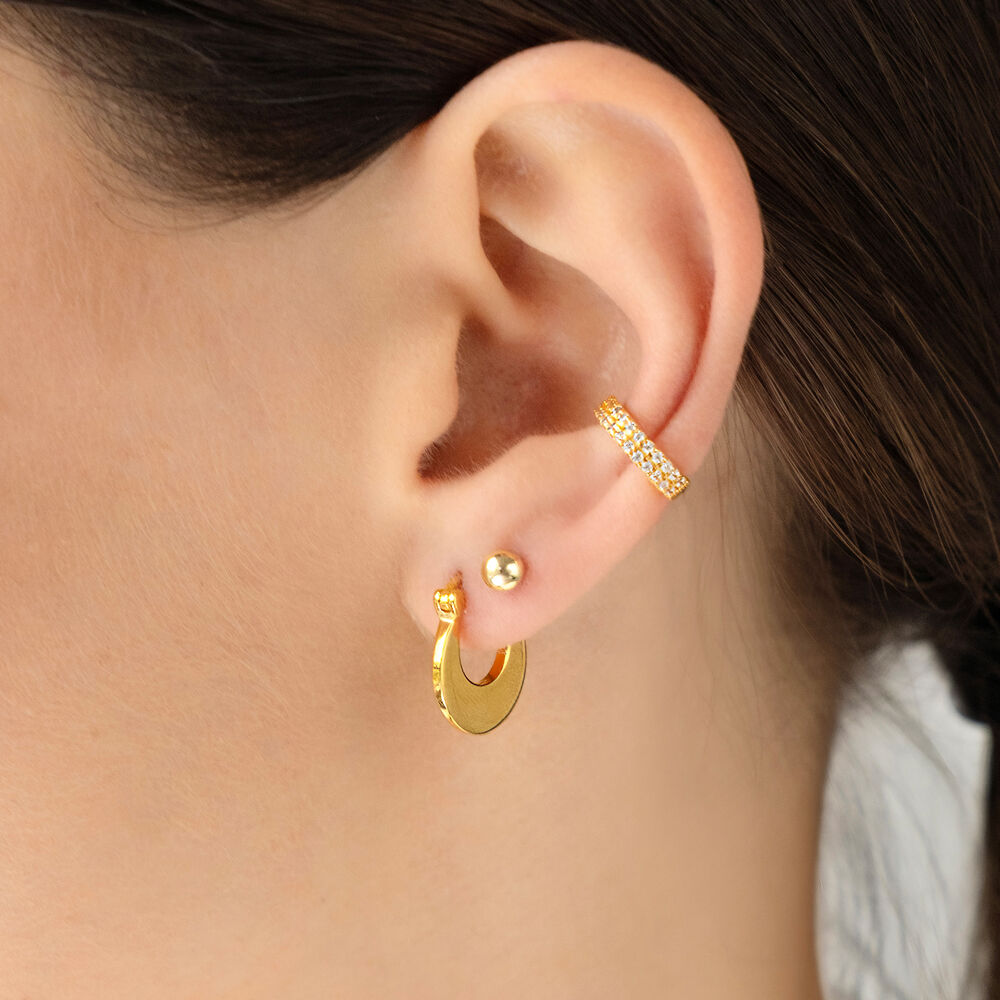 Kugelstecker Small, 4 mm, 18 Karat Gelbgold vergoldet Bild 5