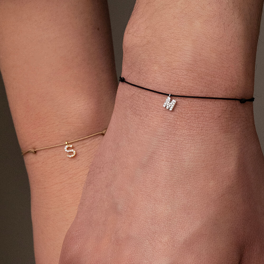 Partner Armb�nder, LETTER CHARM, 14 Karat Wei�gold Bild 5