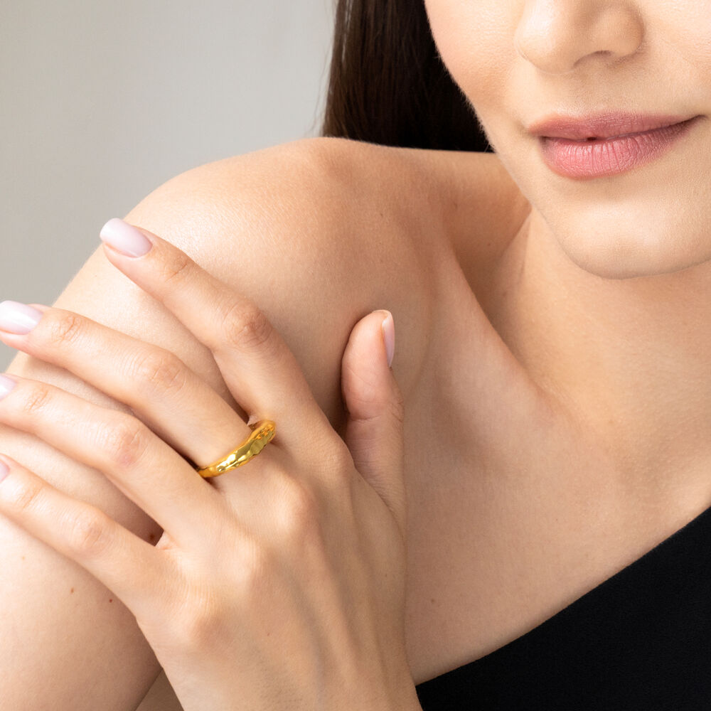 Ring BOLD Hammered, 18 Karat Rosegold vergoldet Bild 4
