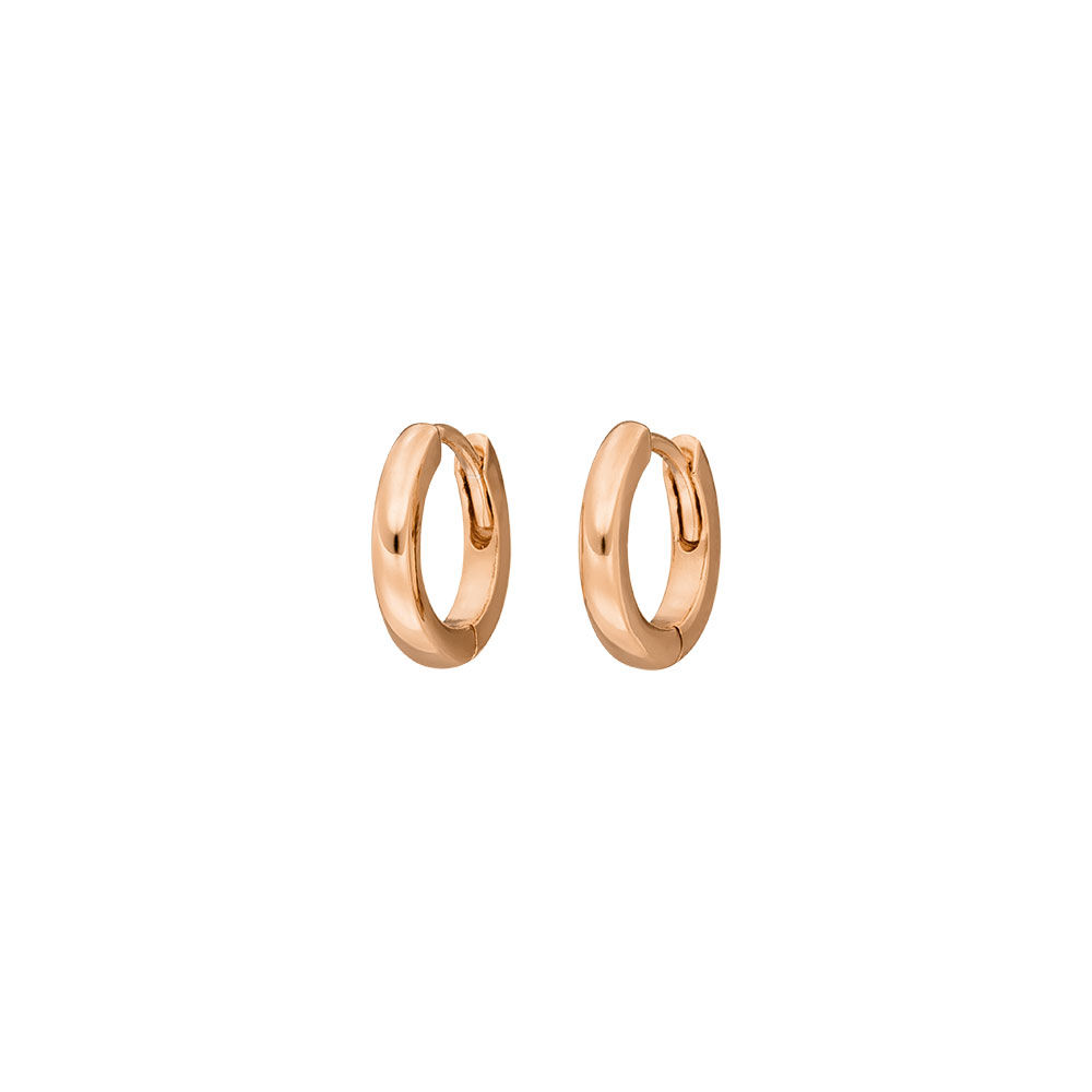 Mini-Klappcreolen, 18 K Rosegold vergoldet