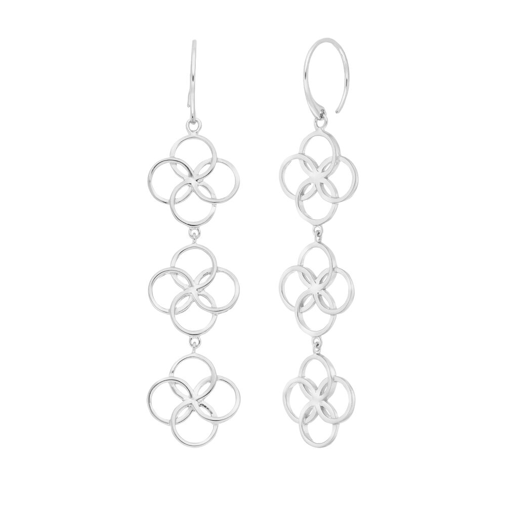 Ohrhnger Clover Charm, 925 Sterlingsilber