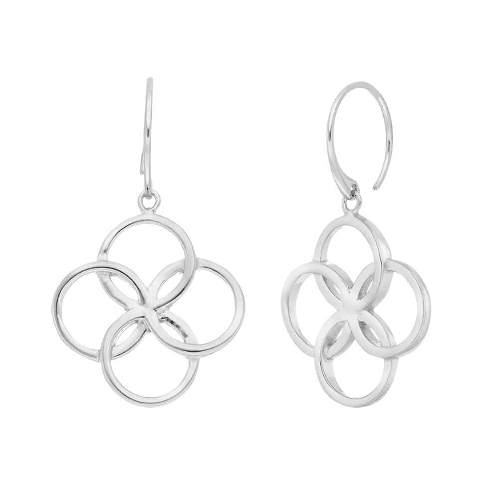Ohrhnger Clover Charm Duo, 925 Sterlingsilber