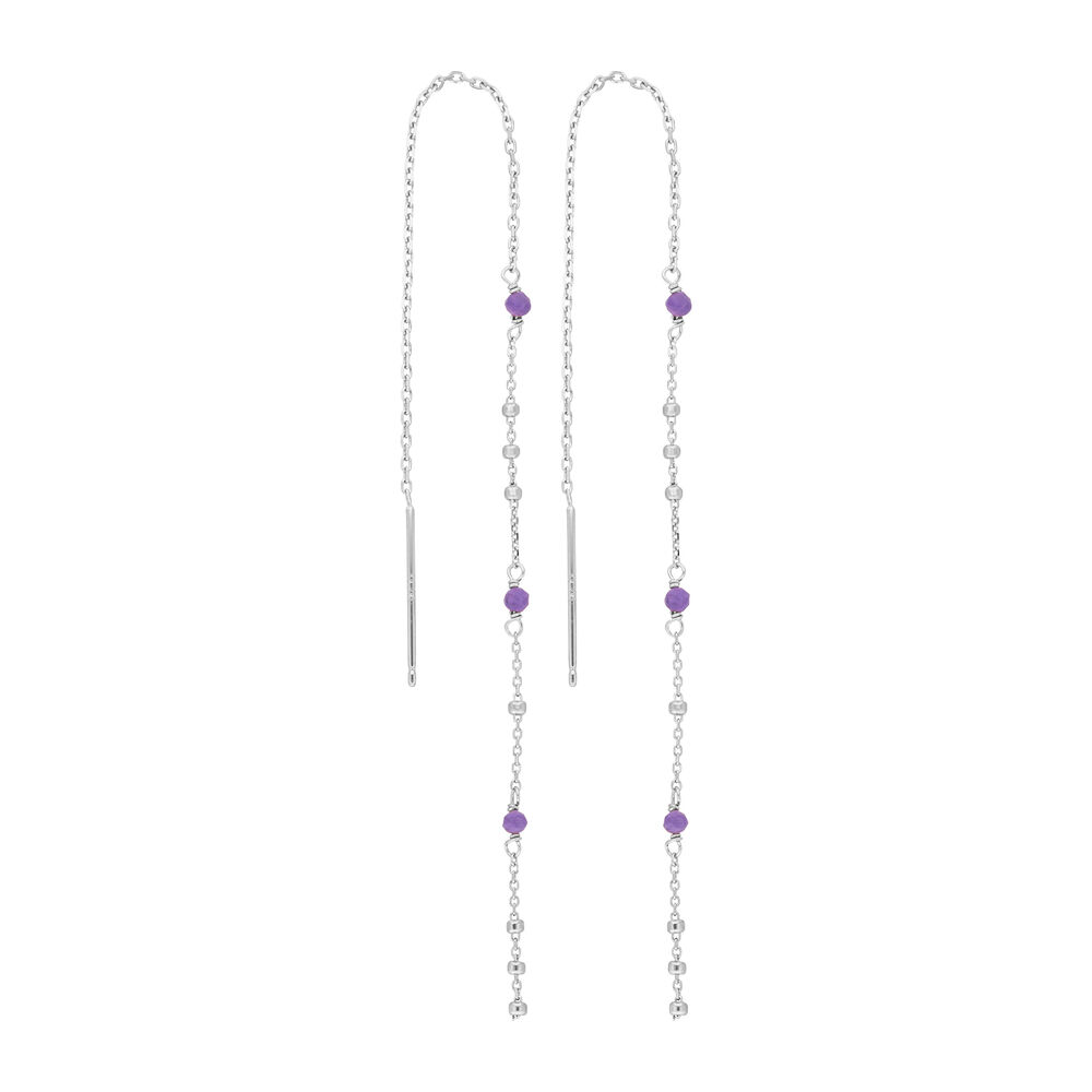 Ohrhnger Flying Gems, Amethyst, 925 Sterllingsilber