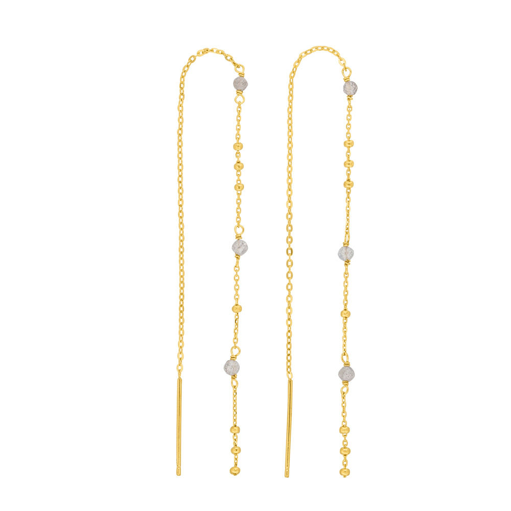 Ohrhnger Flying Gems, Labradorit, 18 K Gelbgold vergoldet