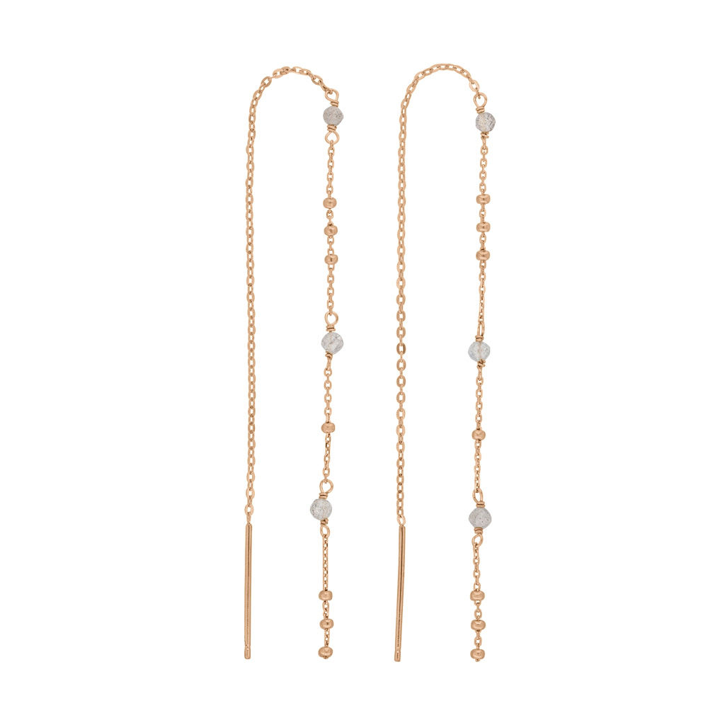 Ohrhnger Flying Gems, Labradorit, 18 K Rosegold vergoldet