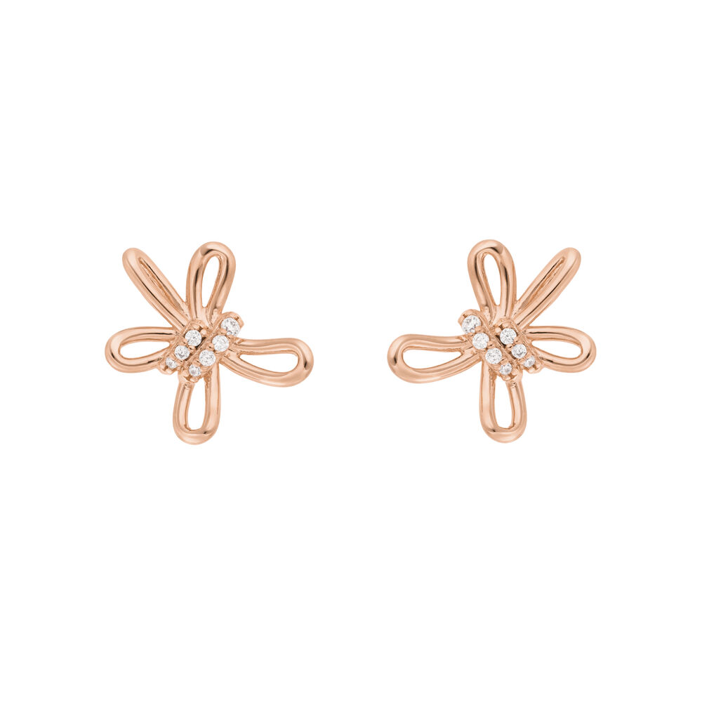 Ohrstecker Blossom, klein, 18 K Rosegold vergoldet