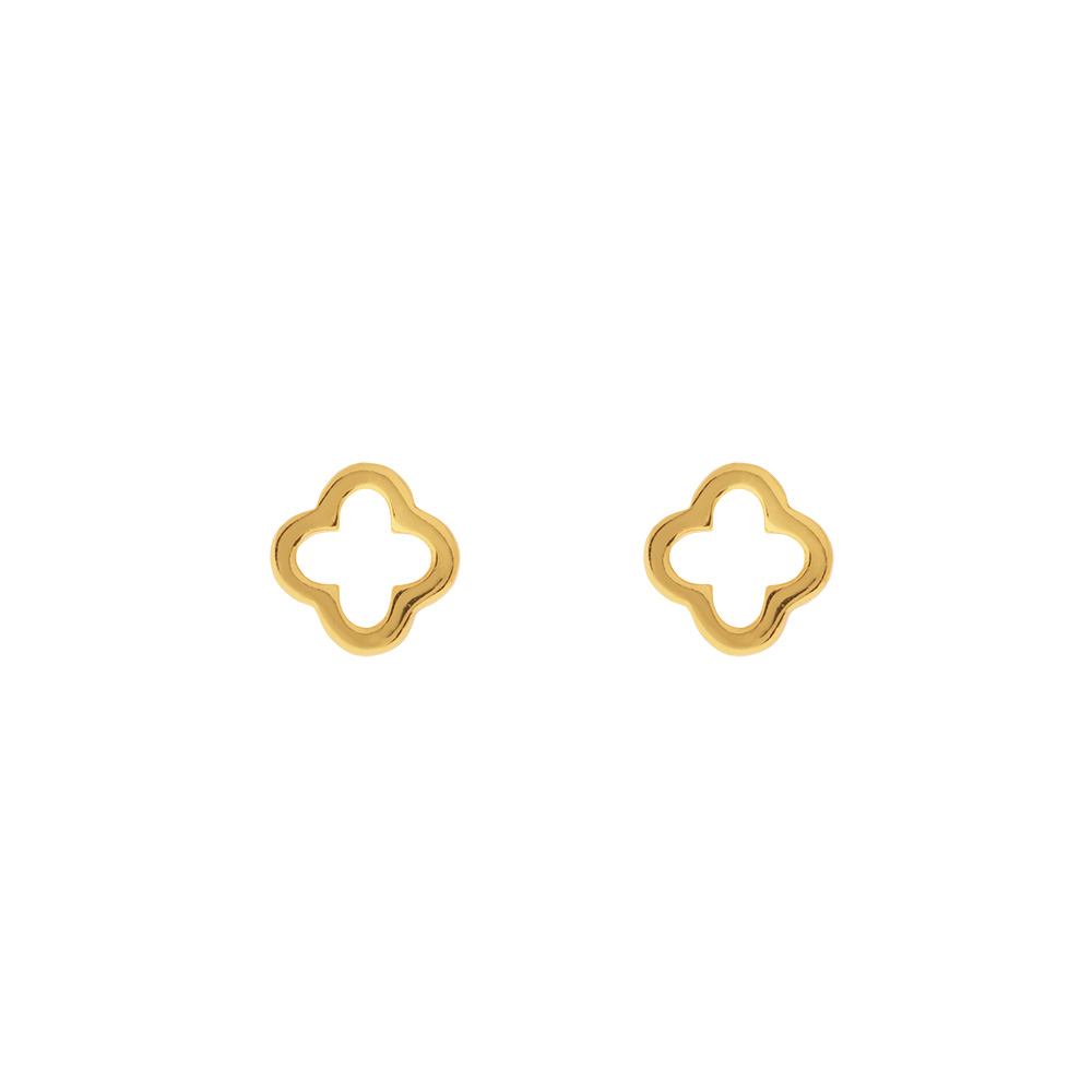 Ohrstecker MINI Clover, 18 K  Gelbgold vergoldet