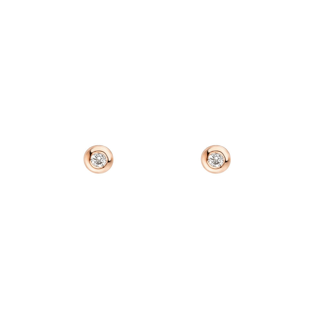 Ohrstecker MINI Pure 18 K Gelbgold vergoldet, 18 K Rosegold vergoldet