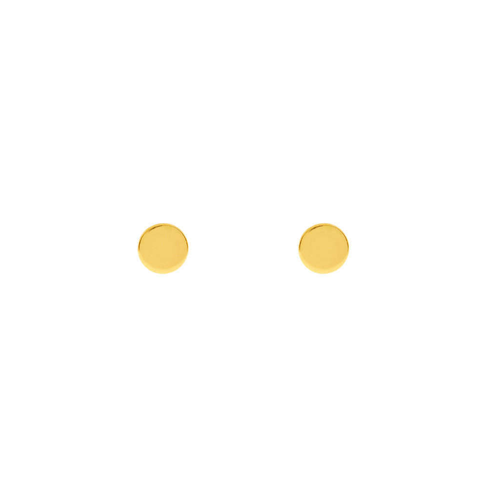 Ohrstecker MINI, Rund, 18 K Gelbgold vergoldet