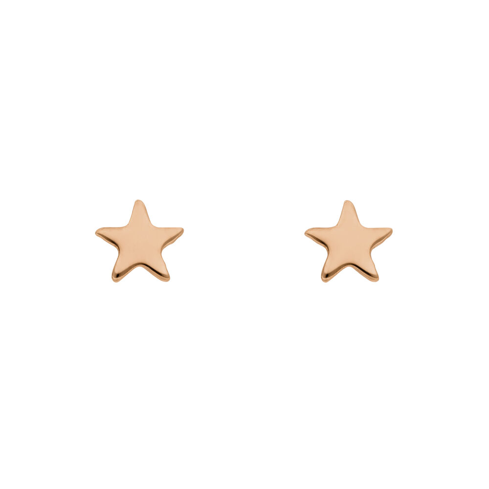 Ohrstecker MINI Stars, 14 Karat Rosegold
