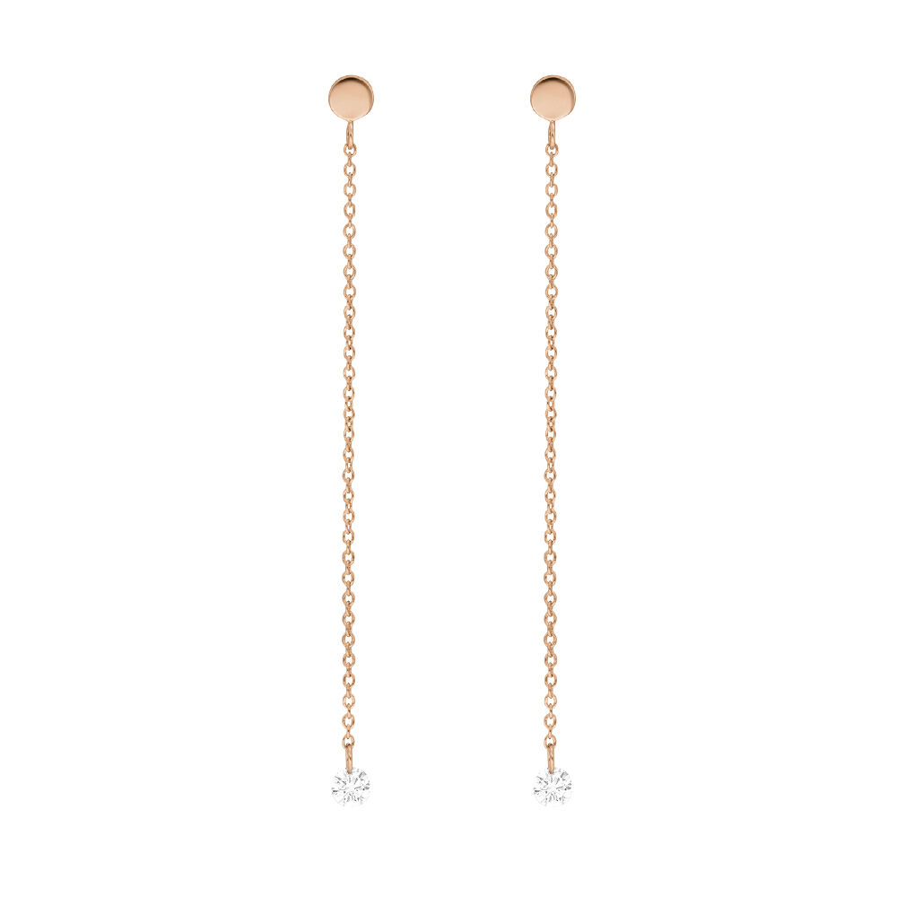 Ohrringe Pure Kette, 18 K  Rosegold