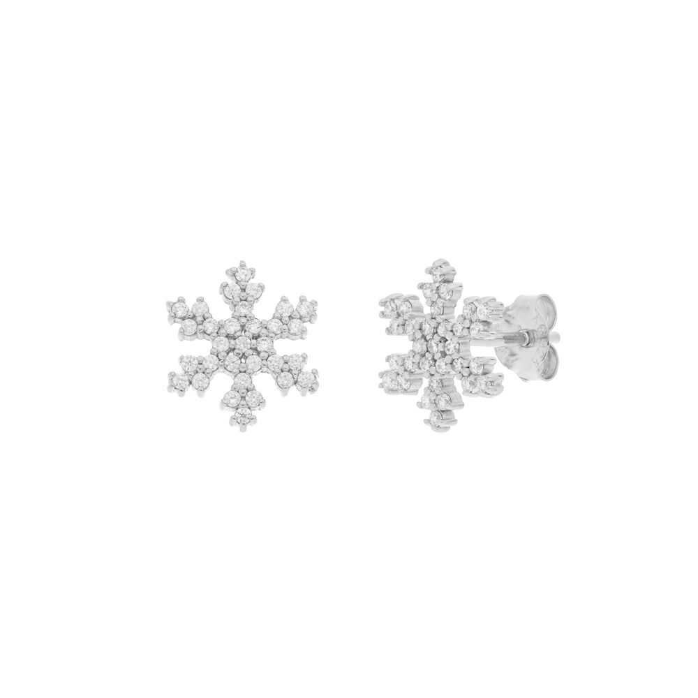 Ohrstecker Snowflake, 925 Sterlingsilber