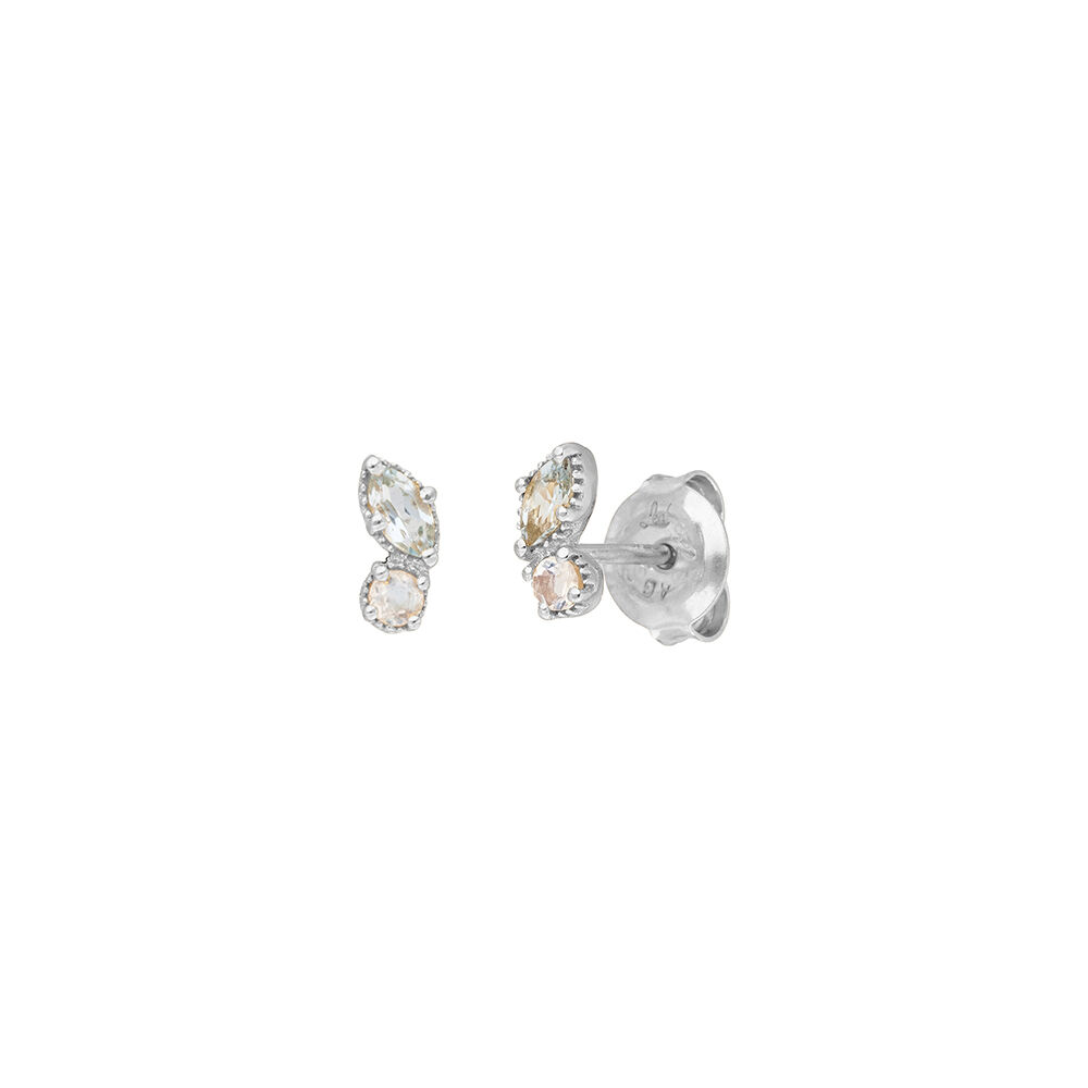 Ohrstecker Two Gems, Blauer Topas, 925 Sterlingsilber