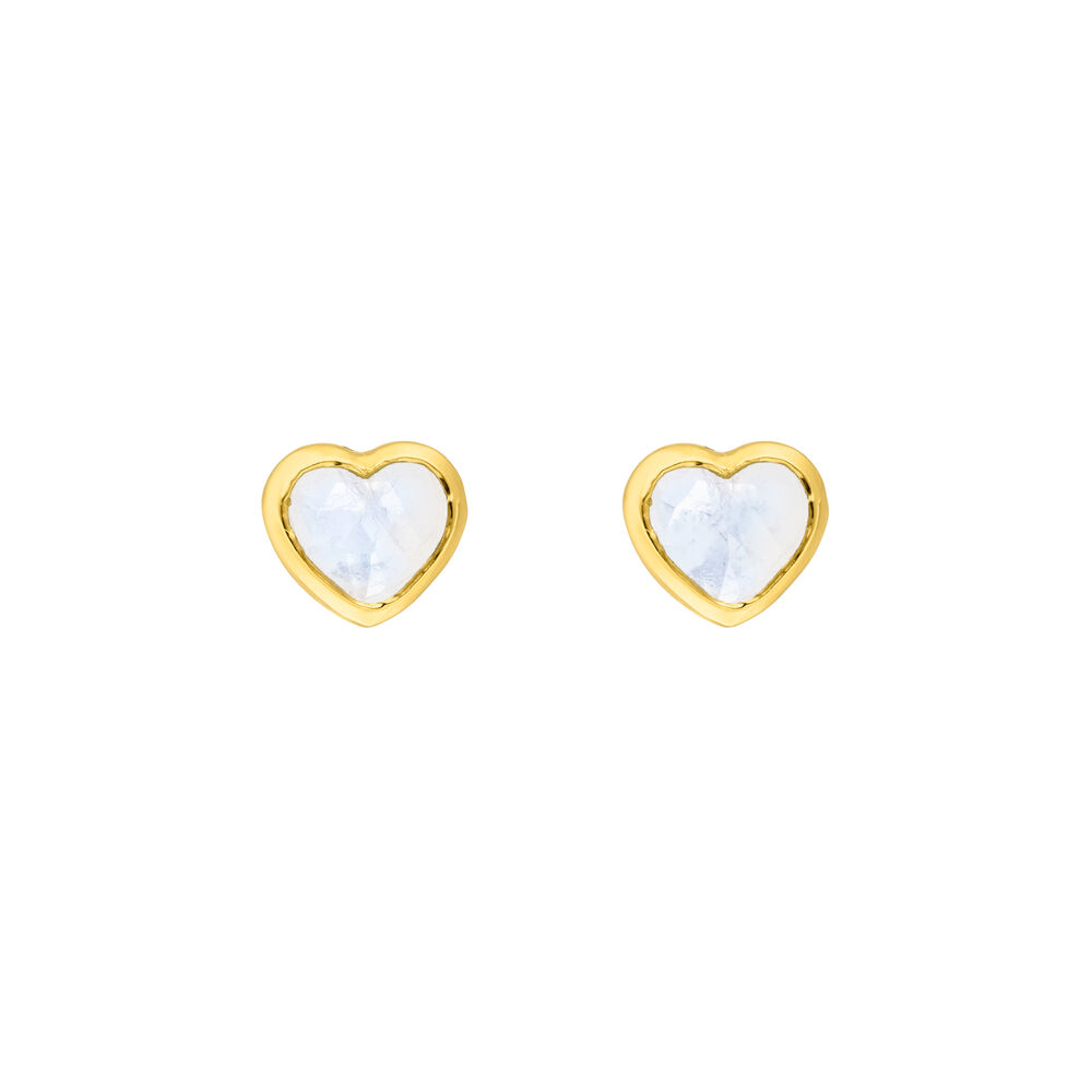 Ohrstecker VALENTINE, Mondstein, 18 Karat Gelbgold vergoldet