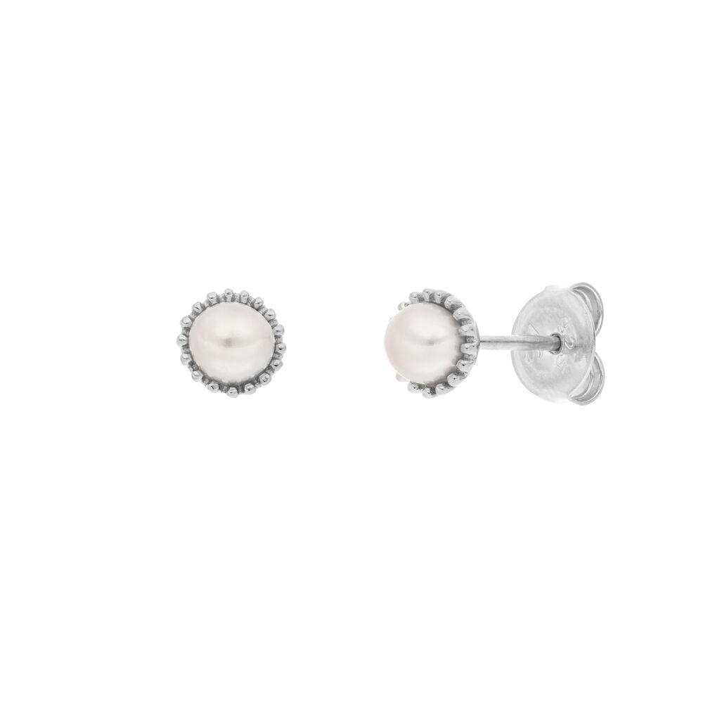 Ohrstecker mit Perle, 925 Sterlingsilber