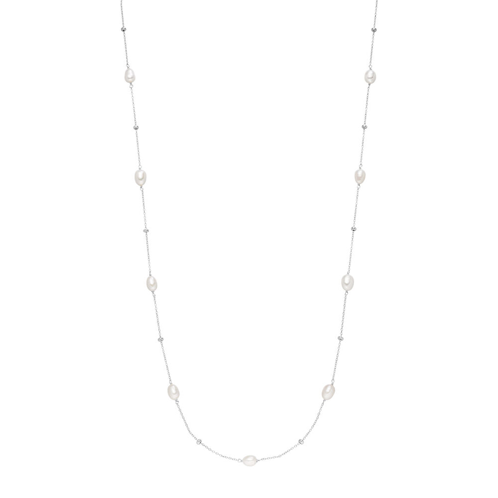 Halskette Perlen Basic, 925er Silber Bild 2