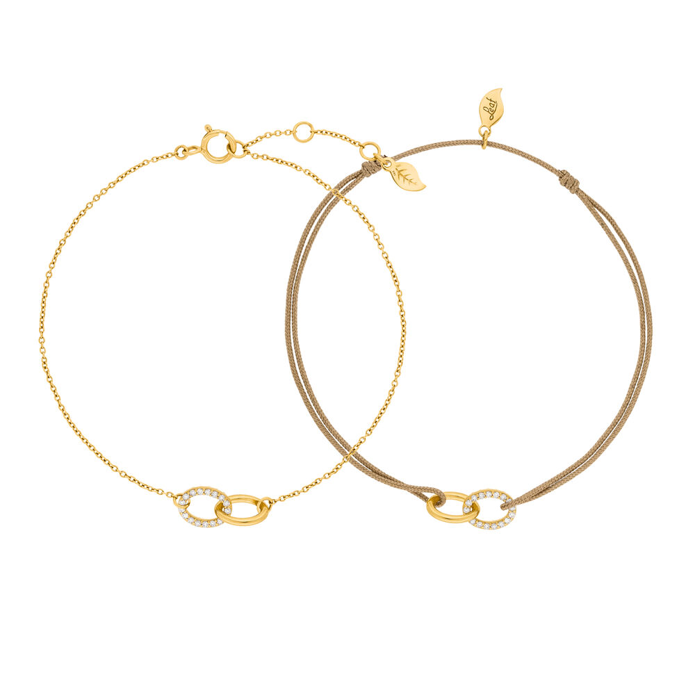 Armband Set mit Diamanten, ETERNAL TOUCH, 14 Karat Gelbgold Bild 3