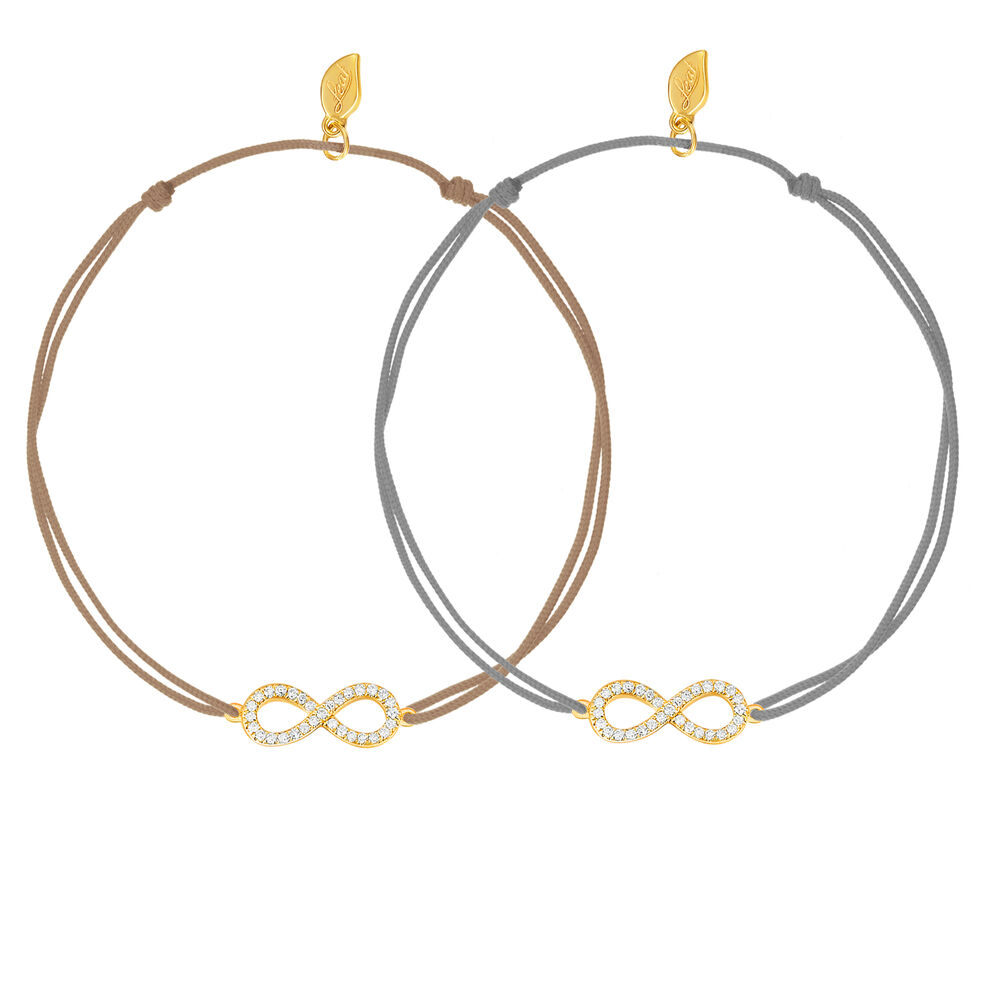 Armband Set mit Diamanten, INFINITY, 14 Karat Gelbgold Bild 3
