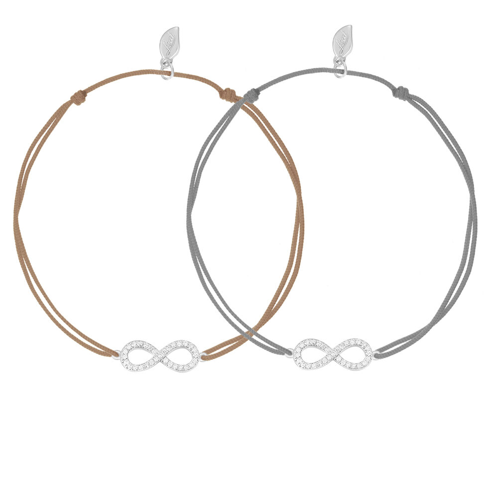 Armband Set mit Diamanten, INFINITY, 14 Karat Wei�gold Bild 3