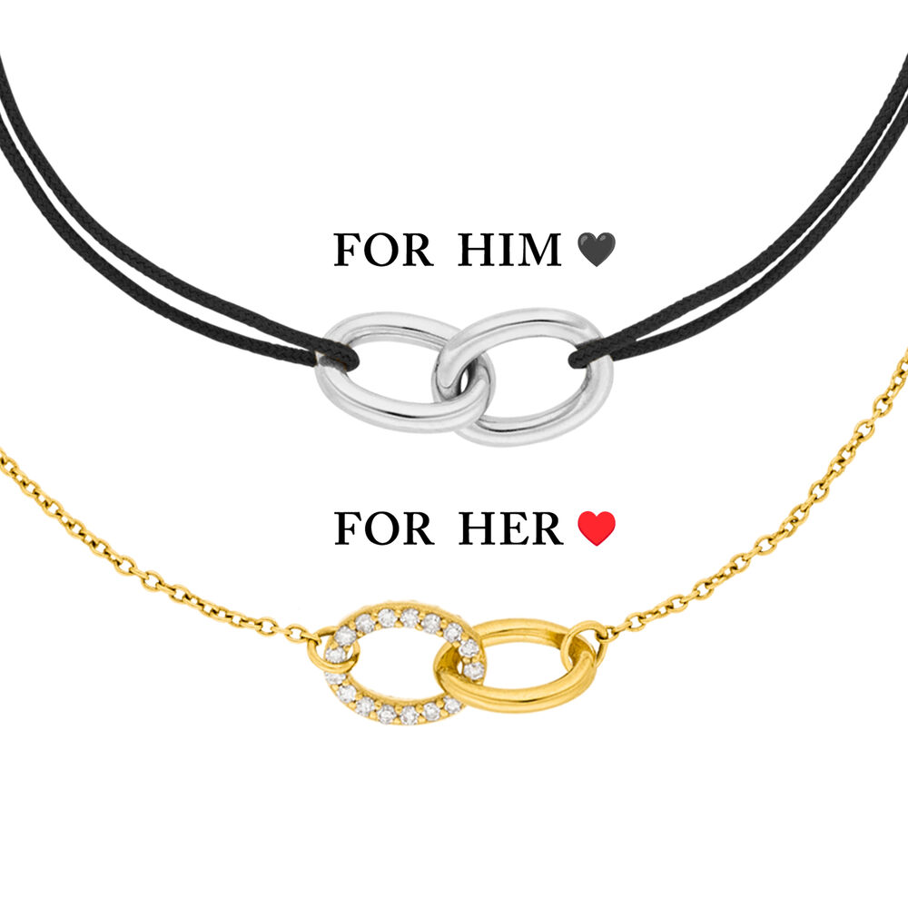 Partner Armb�nder, ETERNAL TOUCH, 14 Karat Wei�gold & Gelbgold