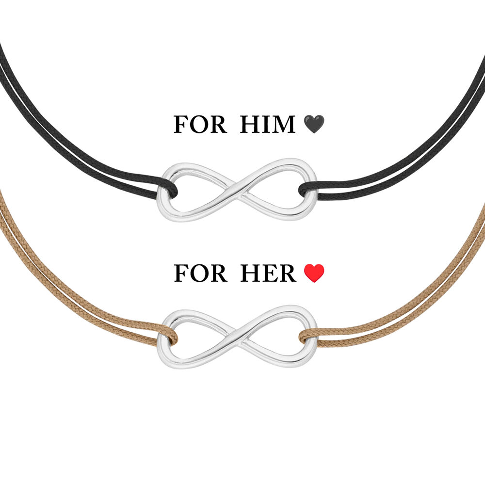 Partner Armband Set, INFINITY, 14 Karat Wei�gold