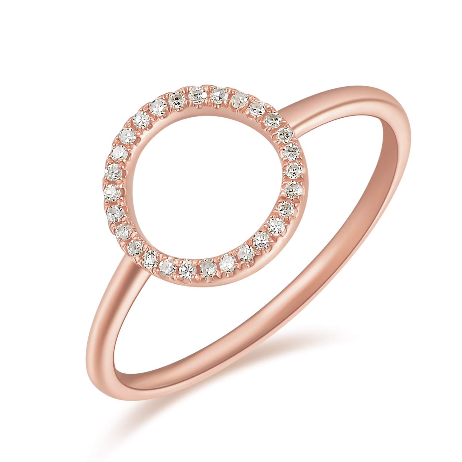 Ring Circle mit Diamanten, 18 K Rosgold