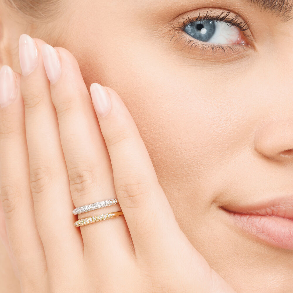 Verlobungsring DAZZLE mit Diamanten, 14 Karat Weigold Bild 4