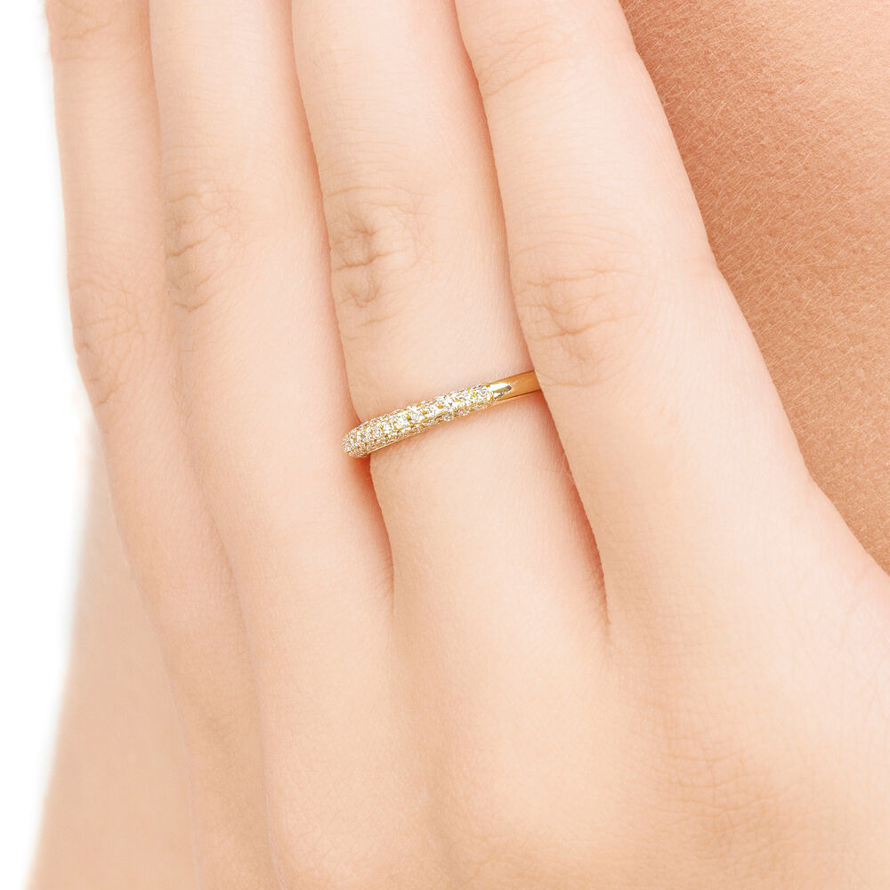 Ring DAZZLE mit Diamanten, 14 Karat Gelbgold Bild 4