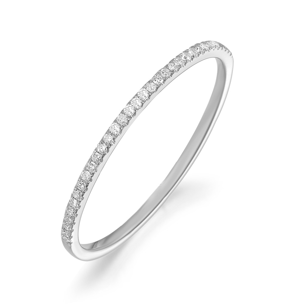 Ring Memory Half Mit Diamanten 18 K Weissgold Grosse 50 Leaf Jewelry