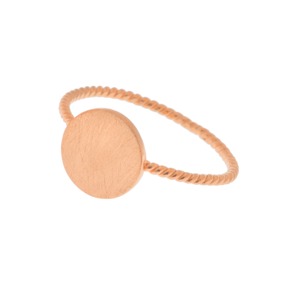 Ring Plttchen, 18 K Rosegold vergoldet