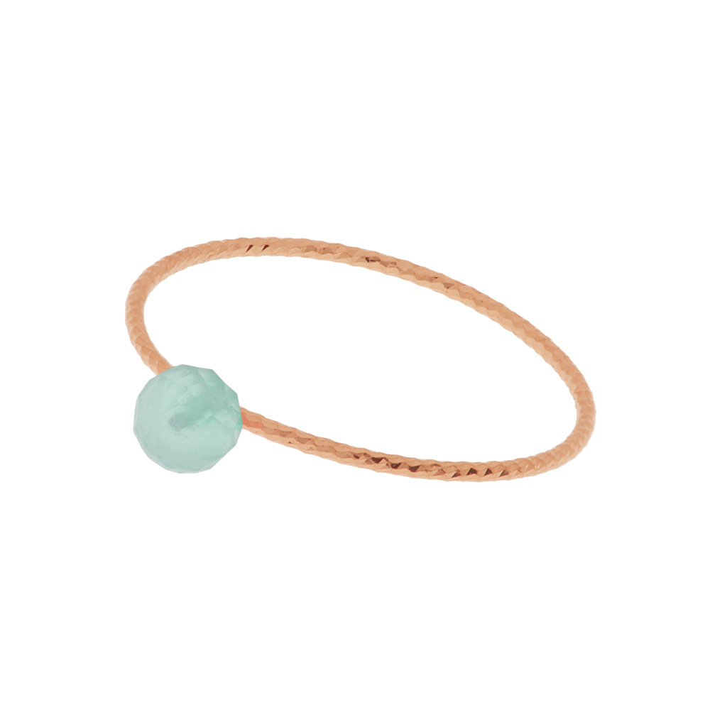 Ring Rain Drop, klein, 18 K Rosegold vergoldet, Aqua Calzedon, Gre 52