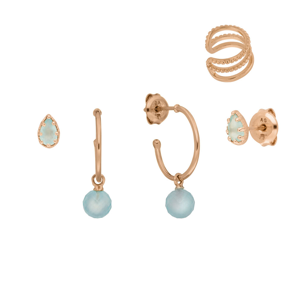 Silber Earring Mix Ocean Dream, Rosegold