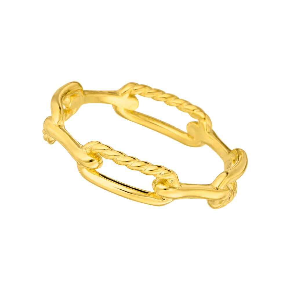 Silberring, Gelbgold, Chain