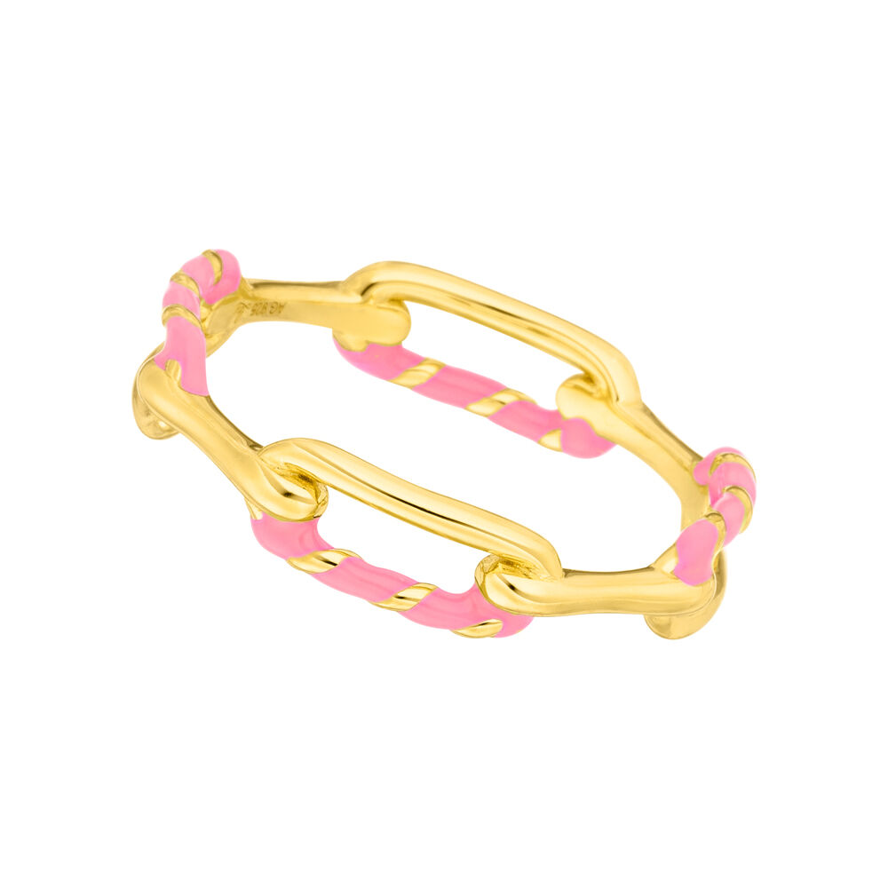 Silberring, Gelbgold, Neon Twist Gr.54
