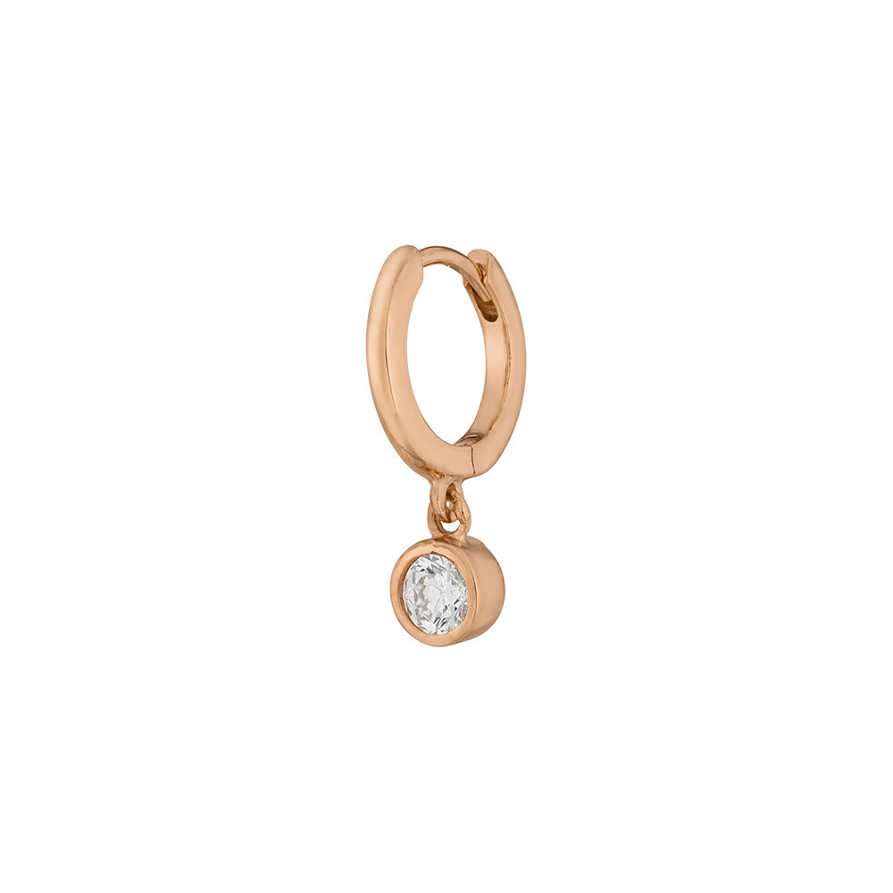 Single Creole PURE, 18 K Rosegold vergoldet