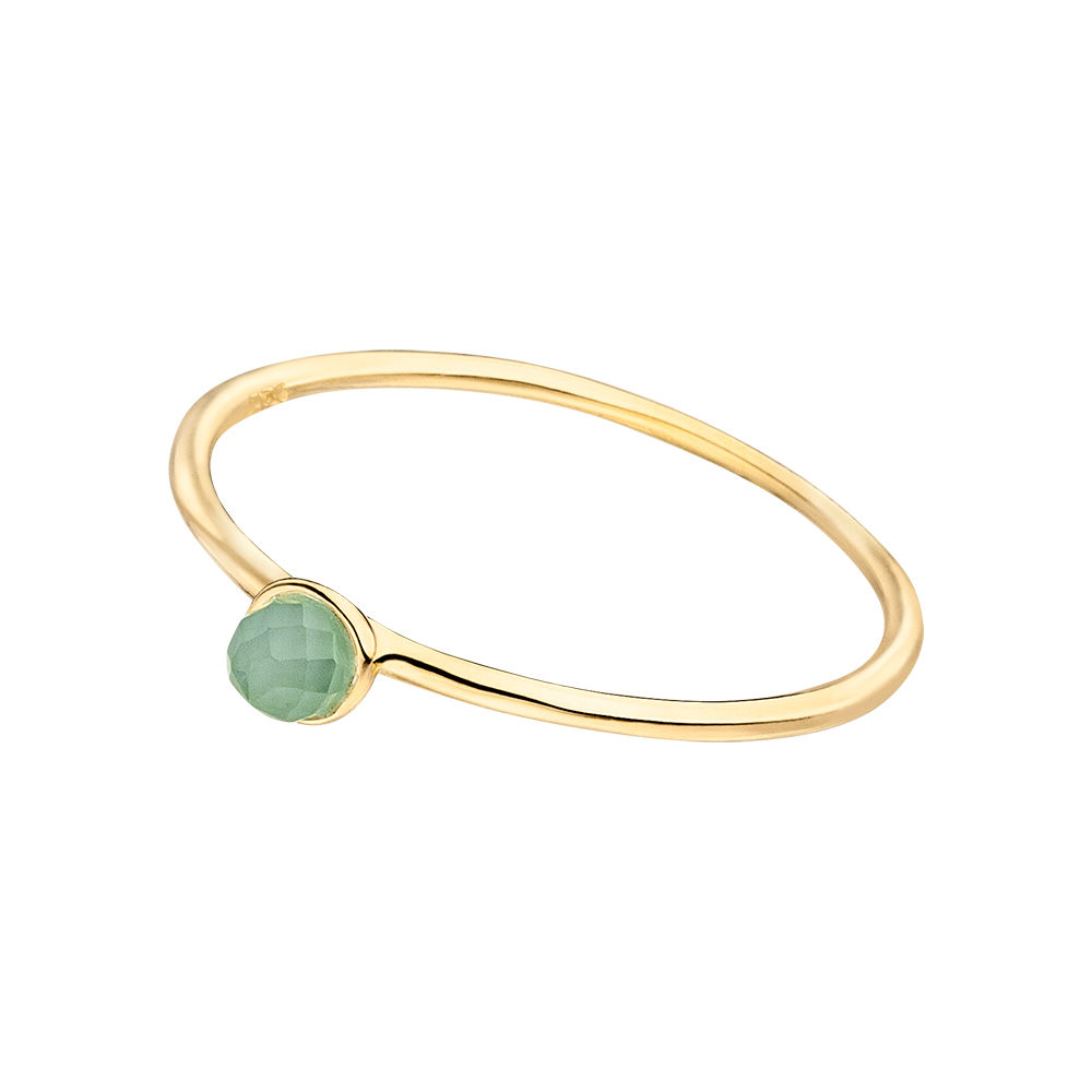 Stacking Ring, Aqua Calzedon, 3mm, 18 K Gelbgold vergoldet