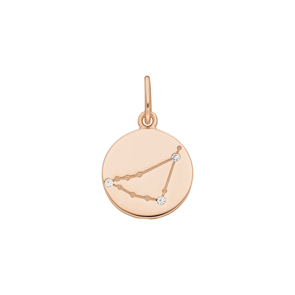 Steinbock ZODIAC SIGN, 18 Karat Rosegold vergoldet