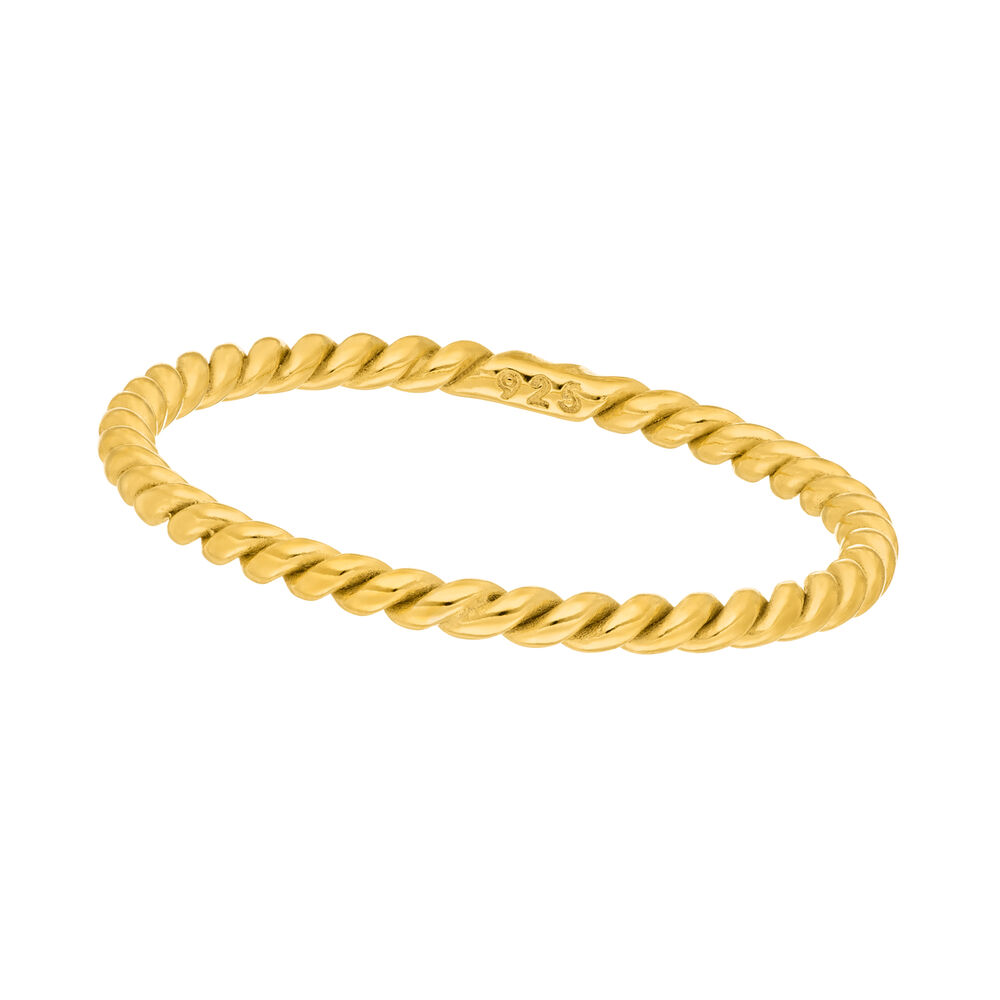 Twist Ring, 18 K Gelbgold vergoldet