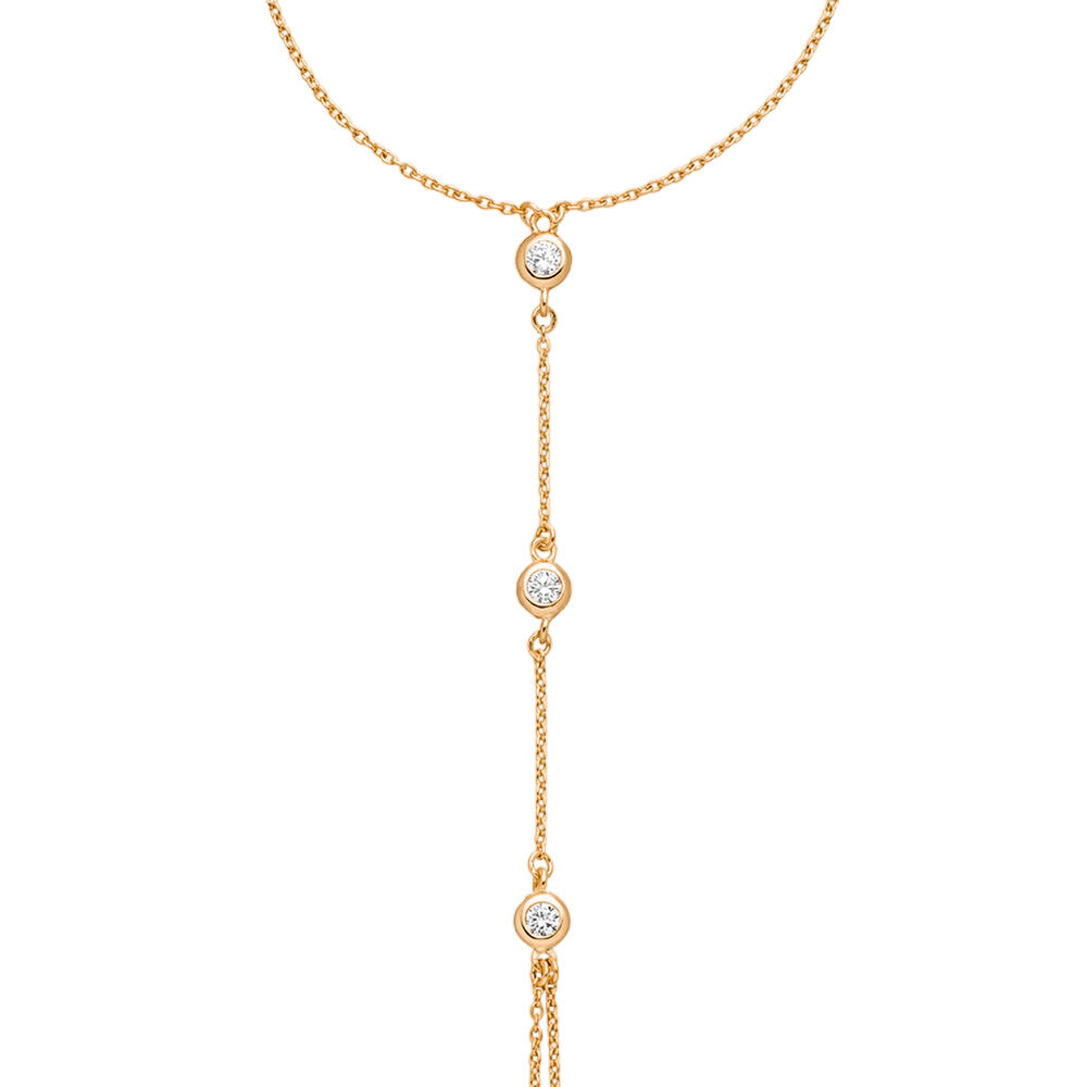 Hand Chain Zirkonia,18 K Rosegold vergoldet Bild 3