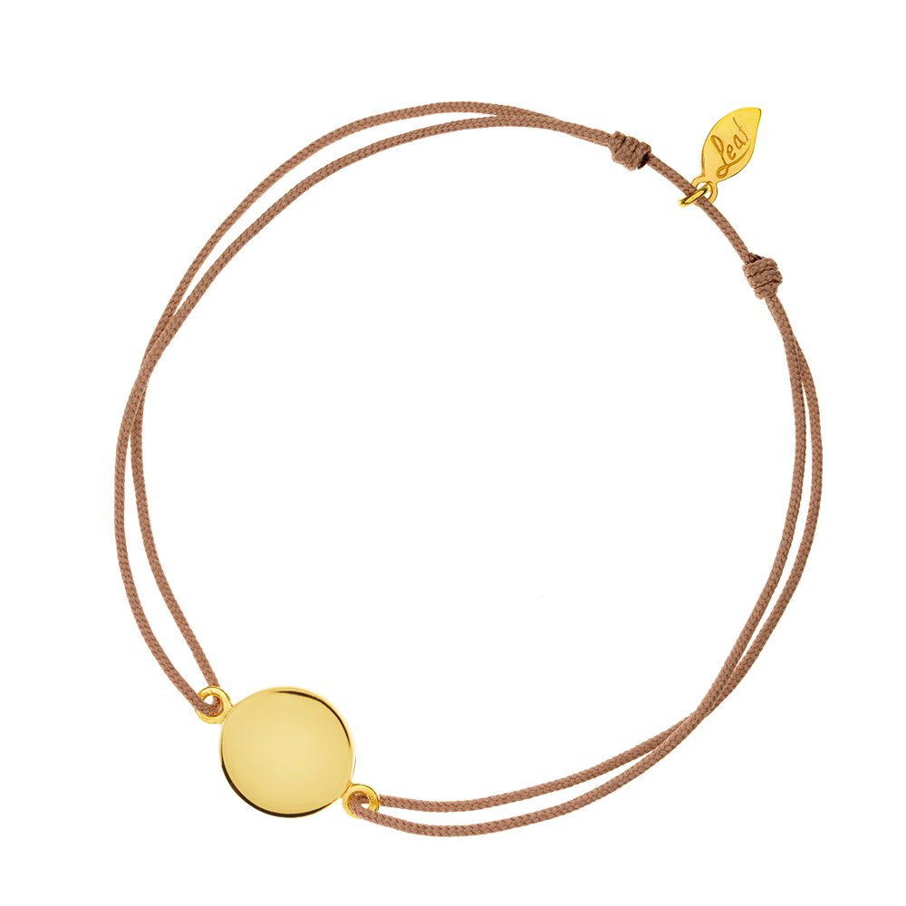 Glcksbndchen Slices, 18 K Gelbgold vergoldet, Beige Bild 2