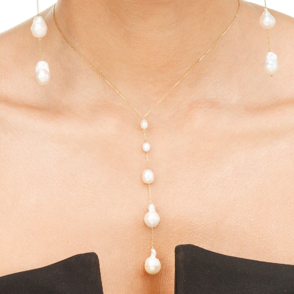 Halskette Barock Pearls, 14 Karat Gelbgold Bild 2