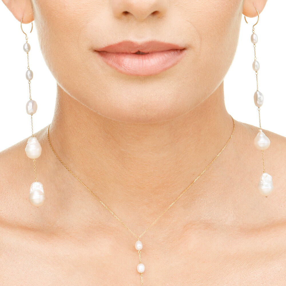 Ohrhnger Barock Pearls, 14 Karat Weigold Bild 2