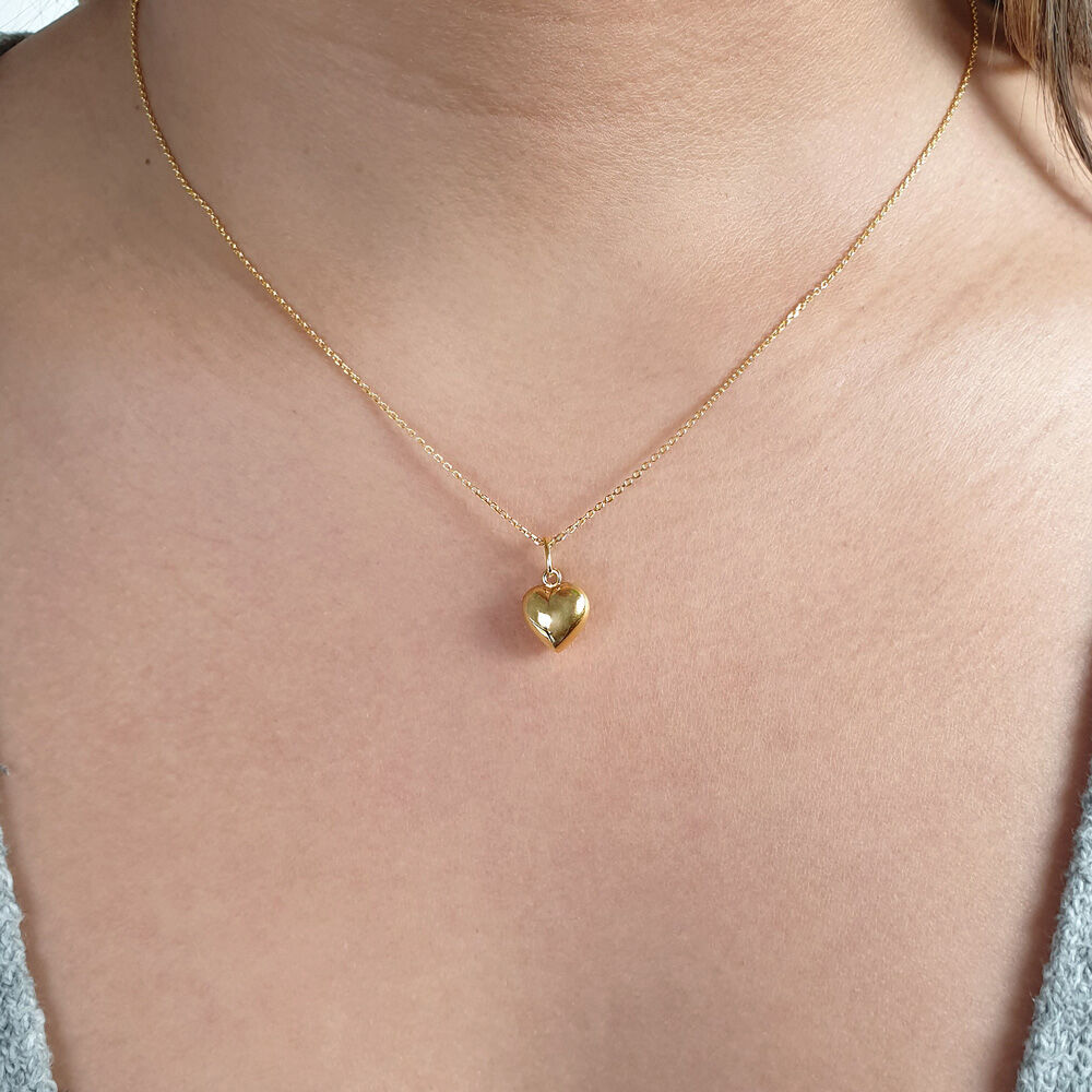 Halskette HERZ, 18 Karat Gelbgold vergoldet Bild 2