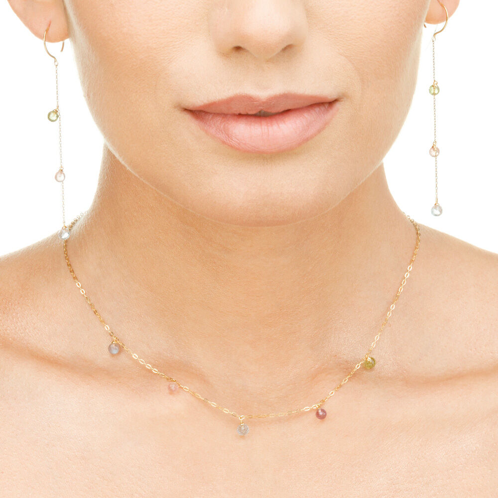 Halskette SWEET GEMS, 14 Karat Gelbgold Bild 2