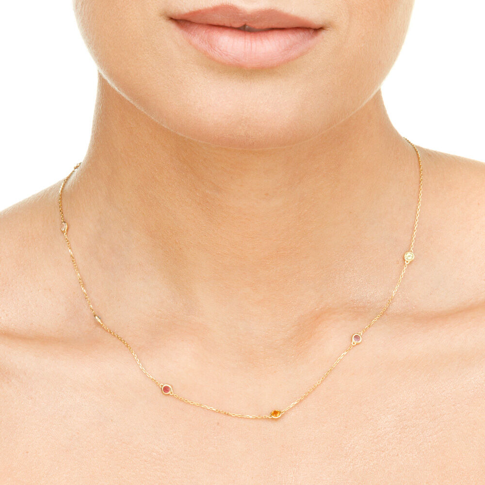 Halskette Fine Gems, 14 Karat Gelbgold Bild 2