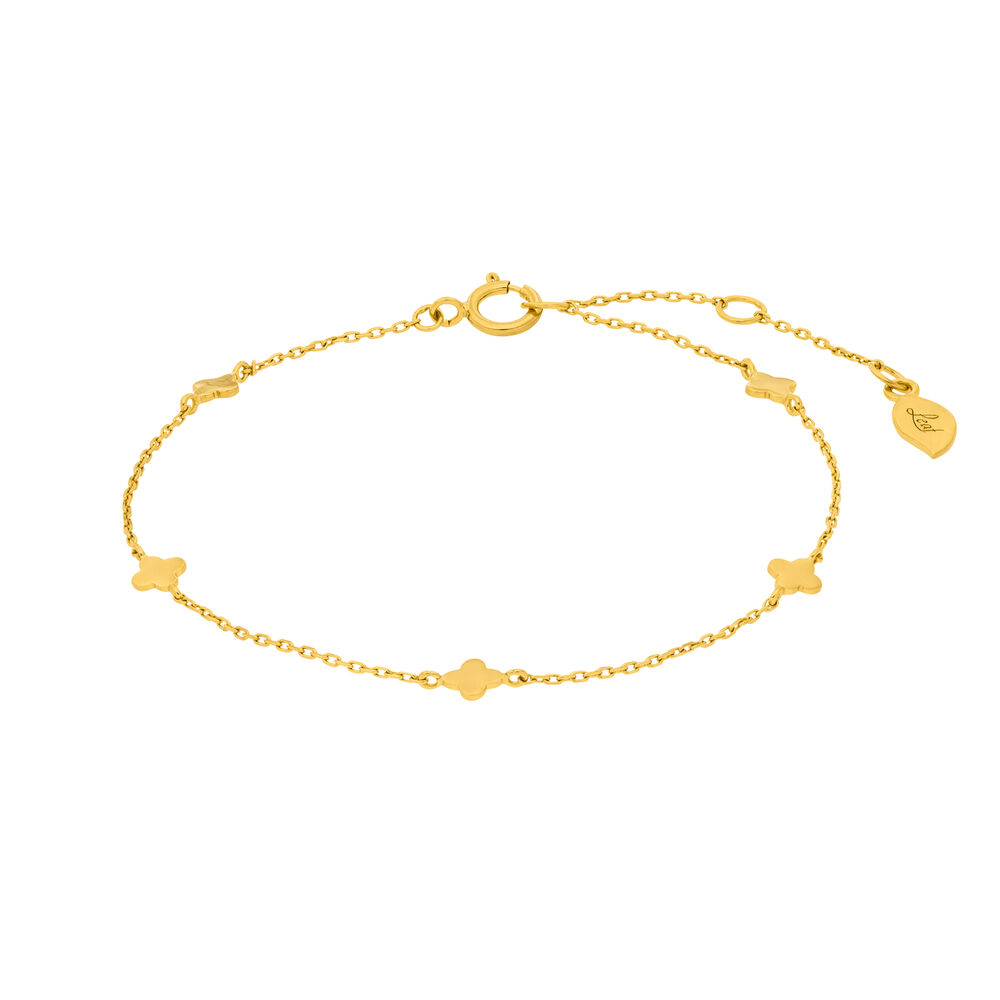 Armkette MINI Clover, 14 Karat Gelbgold Bild 4