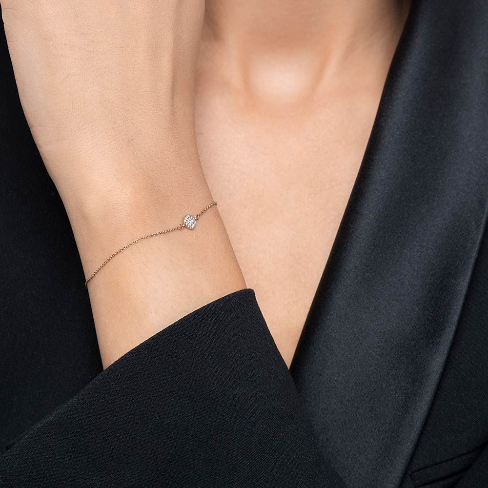 Armkette Pav mit Diamanten, 18 Karat Rosegold Bild 3