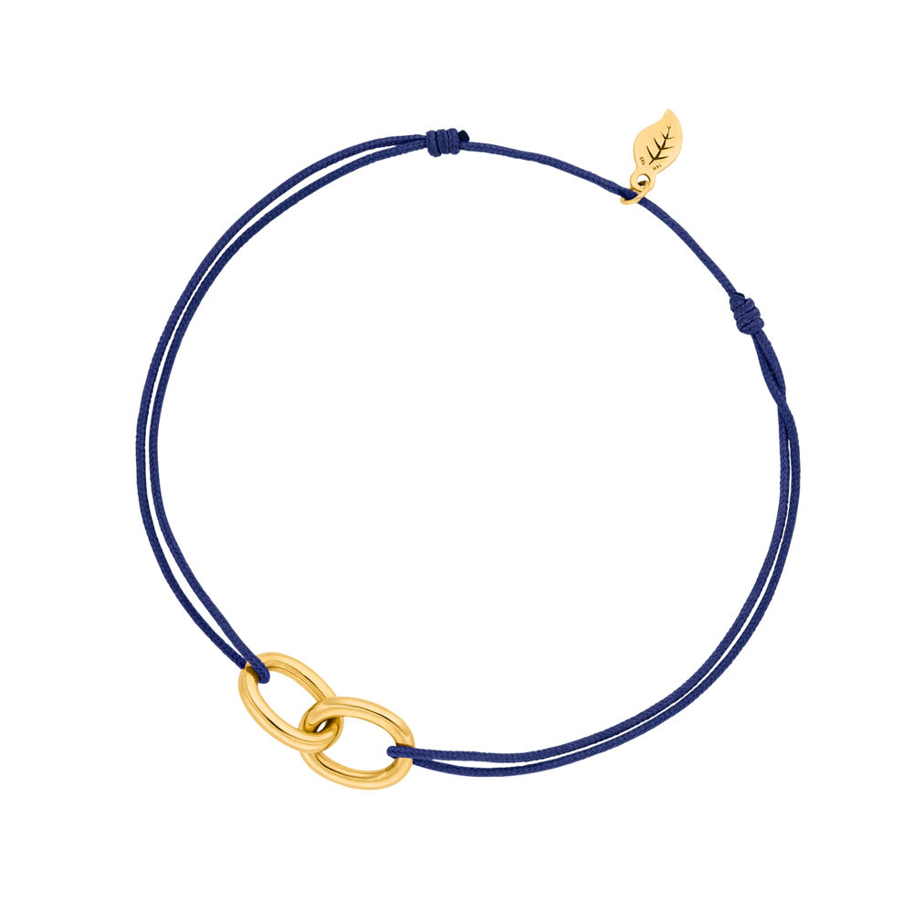 Herren Armband ETERNAL TOUCH, 14 Karat Gelbgold, Navy Bild 2