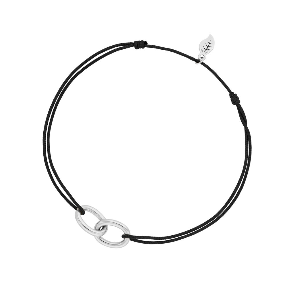 Herren Armband ETERNAL TOUCH, 14 Karat Weigold, Schwarz Bild 2